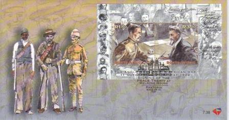 RSA 2002 BOER WAR M/S FDC #7.38