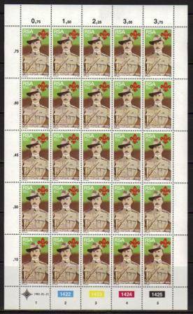 RSA 1983 BOY SCOUTS MNH FULL SHEET