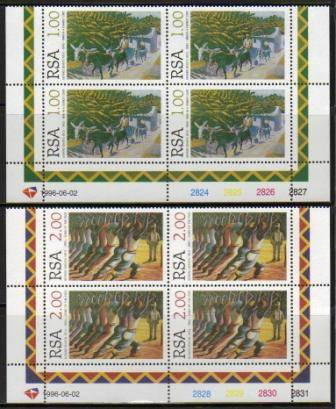 RSA 1996 GERARD SEKOTO SET OF 2 MNH CONTROL BLOCKS