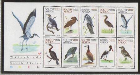 RSA 1997 WATERBIRDS MNH FULL SHEET WITH IMPERF MARGINS