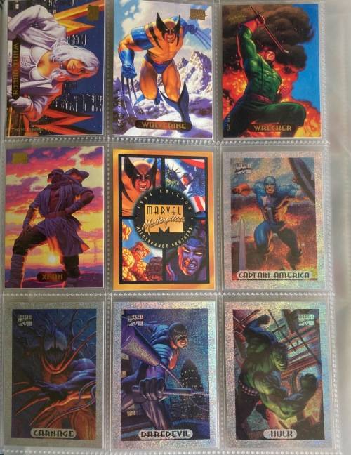 1994 marvel masterpieces(complete set including parallel gold signature set)
