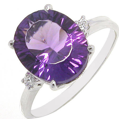 NEW !!! 5.60CT AMETHYST RING GENUINE 925 SILVER RING