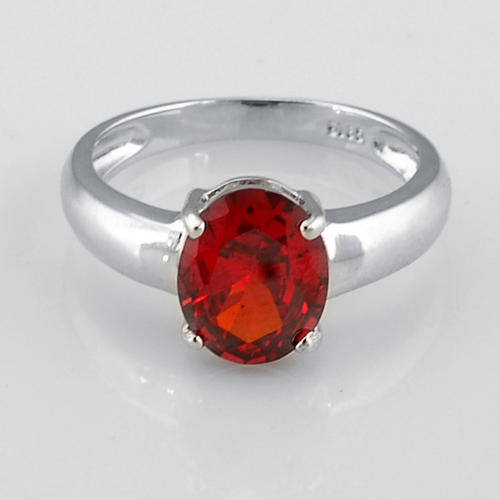 NEW !!! 4.27CT GARNET RING 925 SILVER RING ! s7