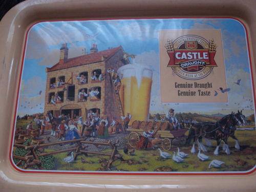CASTLE DRAUGHT TRAY ,A NICE DISPLAY FOR ANY BAR