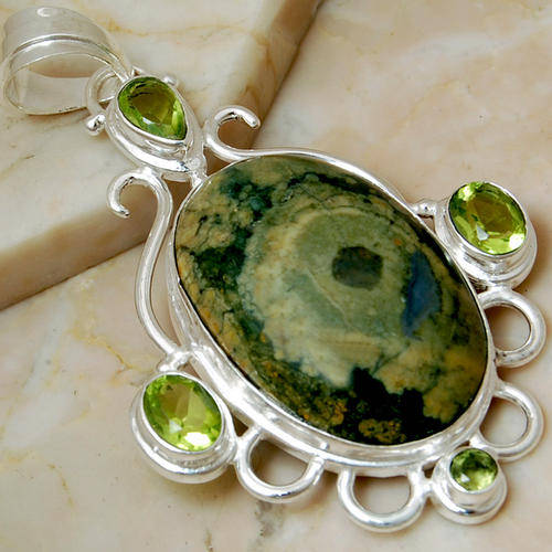 AMAZING VARISCITE 925 SILVER PENDANT