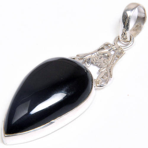 STUNNING BLACK ONYX 925 STERLING SILVER PENDANT JEWELRY