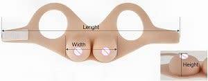 Silicone breast forms - Half-vests, teardrop, backside velcro, nude