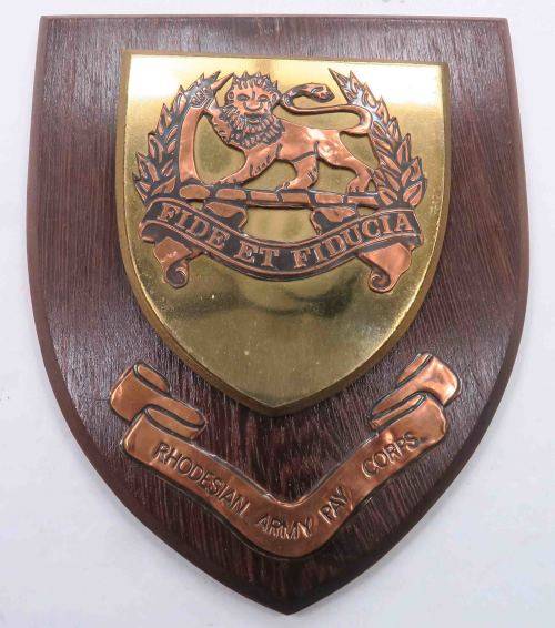 Rhodesian Army Pay Corps Plaque