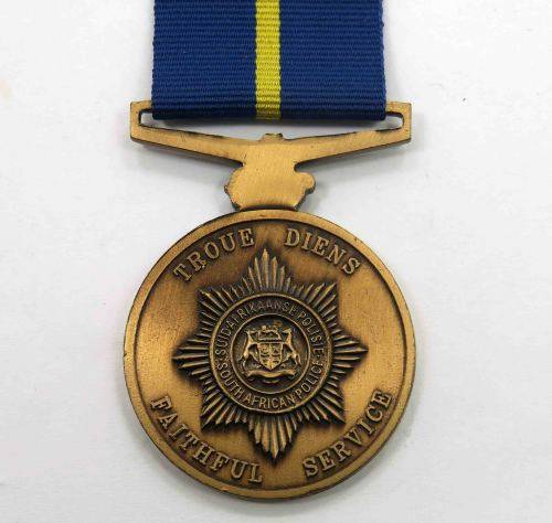 Full size - S.A.P Troue Diens/Faithful Service Medal. Unnamed.