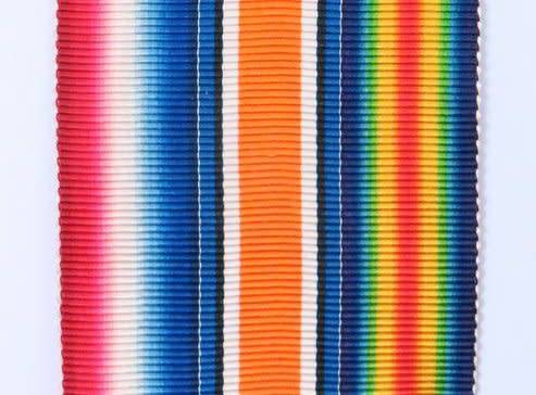 Miniature: W.W.I Trio. Medal Ribbon. 15cm. New.All three In one Piece