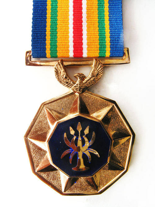 Full Size. South African Police. "Stella Officii Egregii" Silver Gilt. Hall Marked. EF. Rare.