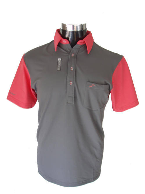 Swinger - Mens Golf Shirt 2 tone Grey with Pink XL