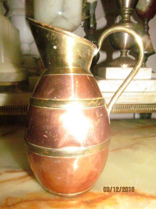 PEERAGE CREAMER!! 1950's Vintage Peerage Copper and Brass Creamer/Milk Jug