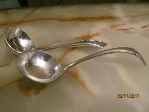 MAJESTIC EMESS !! Lot of Two Vintage Dessert / Soup Ladle Spoons with Dubarry Handle Patterns