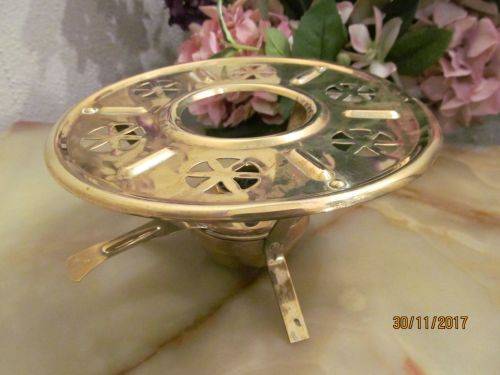 SLOW BURN !! Vintage Brass Burner and Burner Stand - Paraffin Burner with Grid