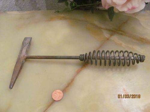 SPRING CHIP !! Vintage Welding Slag Chipping Hammer - Tool Spring Handle