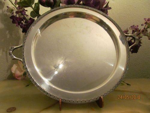ATKIN BROS !! Rare Antique (Pre 1925) Silver Plated Atkin Bros Drinks/Serving Tray - Empire Style