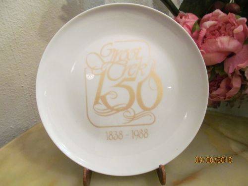 PRE E-TOLLS !! Vintage Porcelain Commemorative Wall / Cabinet Plate - Groot Trek 1838 - 1988