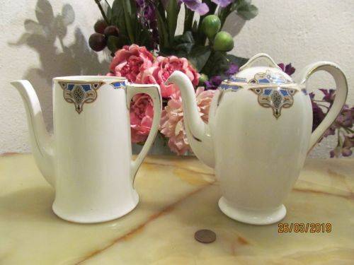 BALMORAL 4 !! Vintage 1930's-50's Ceramic Grindley Coffee Pot & Milk/Water Jug - Balmoral Pattern