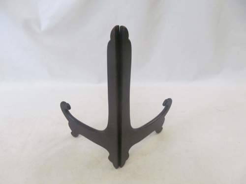 CHARGER STAND !! Large Vintage Fold-up Dark Wood Picture/Charger Stand