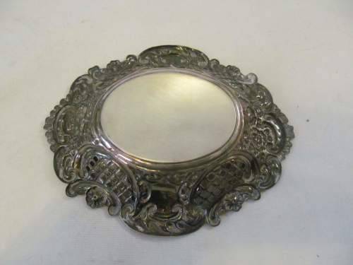 LONDON SILVER !! Vintage Ornately Crafted London Hallmarked .925 Sterling Sweets Dish