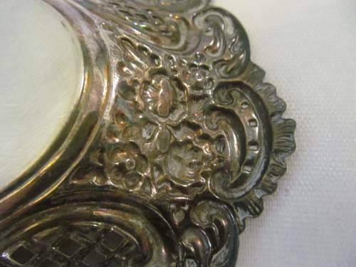 LONDON SILVER !! Vintage Ornately Crafted London Hallmarked .925 Sterling Sweets Dish