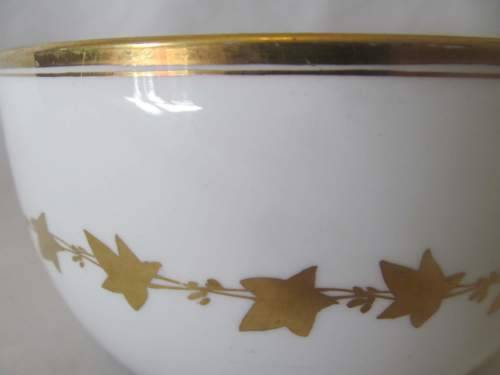 POWELL & BISHOP !! Extremely Rare Antique 1800's Fine Porcelain Salad Bowl