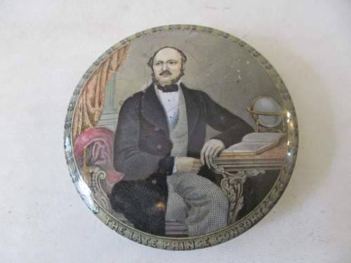 PRATT !! Antique Lot of Two Different Rare Ceramic Pot Lids - 1 Prattware (1861-1862)