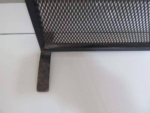 FIRE SCREEN !! Contemporary 62.5cm X 70cm Black Metal Spark Guard / Firescreen