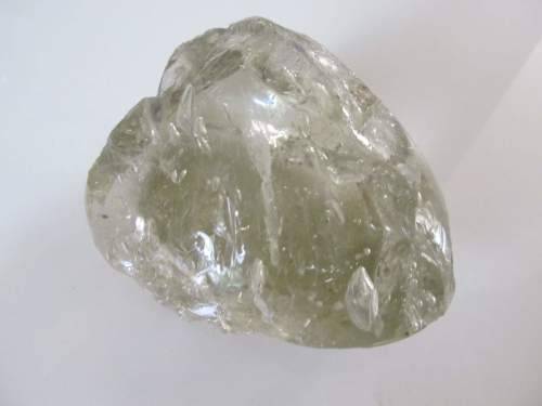 PAPERWEIGHT !! Vintage Decorative Rough Cut Clear Resin Paperweight