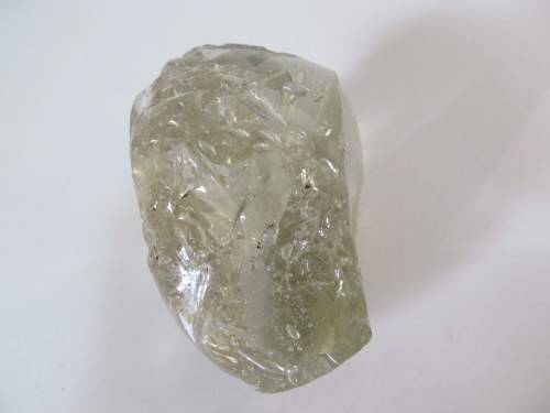 PAPERWEIGHT !! Vintage Decorative Rough Cut Clear Resin Paperweight
