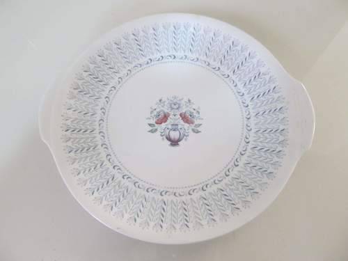 MELODY !! Rare Vintage 1960`s Melody Pattern Barker Bros Ironstone Cake Plate