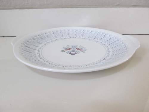 MELODY !! Rare Vintage 1960`s Melody Pattern Barker Bros Ironstone Cake Plate