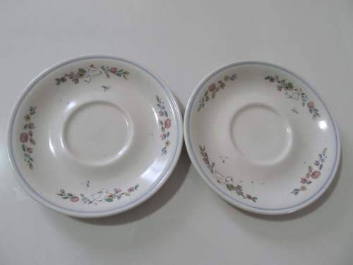 CONTINENTAL !! Vintage Lot of Two Identical Continental Stoneware Tea Duos - Folk