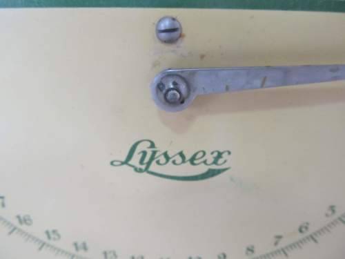 LYSSEX !! Rare Vintage 1930`s Lyssex Swiss Metal 10kg Metric Kitchen Scale