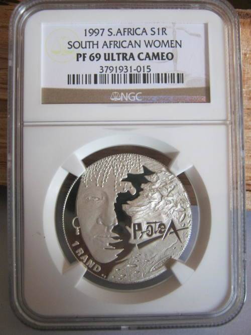 1997 PF69 Year of the women Silver R1 NGC graded Ultra Cameo Protea series