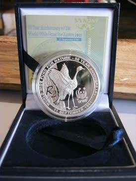 2011 WWF  Blue Crane Silver proof R2 still sealed as from the SA mint