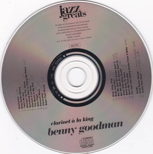 Benny Goodman - Clarinet a la King CD Mint Condition (IMPORT)