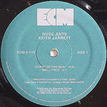 Keith Jarrett - Nude Ants (Live At The Village Vanguard) Vinyl LP (IMPORT) Excellent Condition