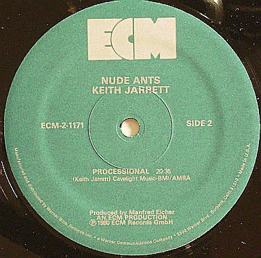 Keith Jarrett - Nude Ants (Live At The Village Vanguard) Vinyl LP (IMPORT) Excellent Condition
