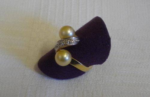 RING - GOLD PLATED (925 SILVER) - REAL PEARL!!