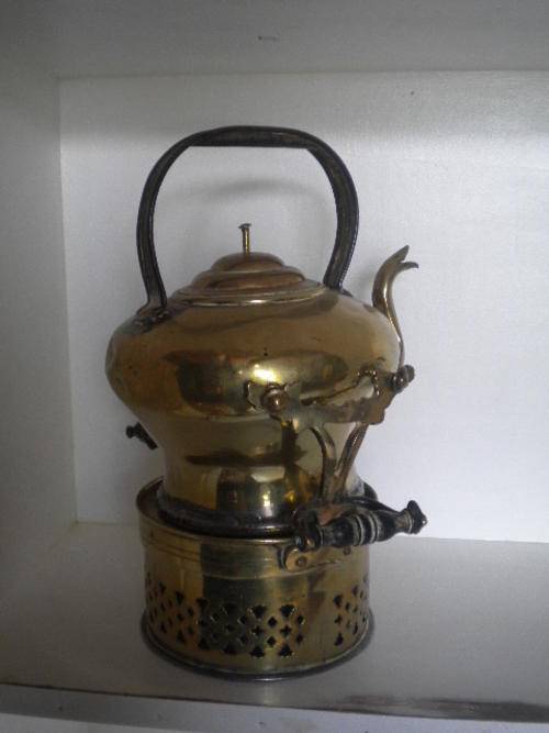 BRASS TEAPOT ON STAND!!