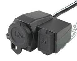 12v cigarette lighter and USB socket for motorcycle,quad,boat,jetski