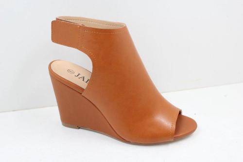 05-6300 tan 05-6300 beige Jada Peep Toe Wedge Sandal
