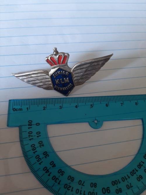 junior KLm Royal Dutch Airline badge