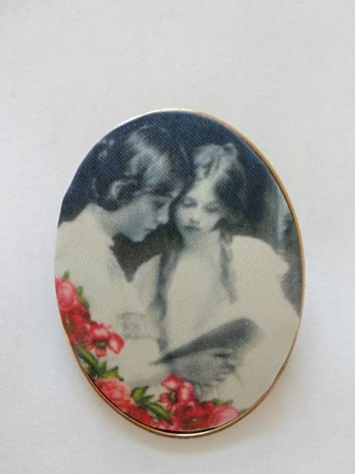 Vintage style painting brooch/Beautiful brooch/Stylish fashion brooch/Special brooch/ Brooch