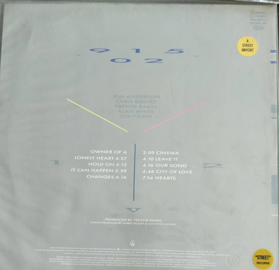 Yes - 90125.Vintage LP / Vinyl / Record