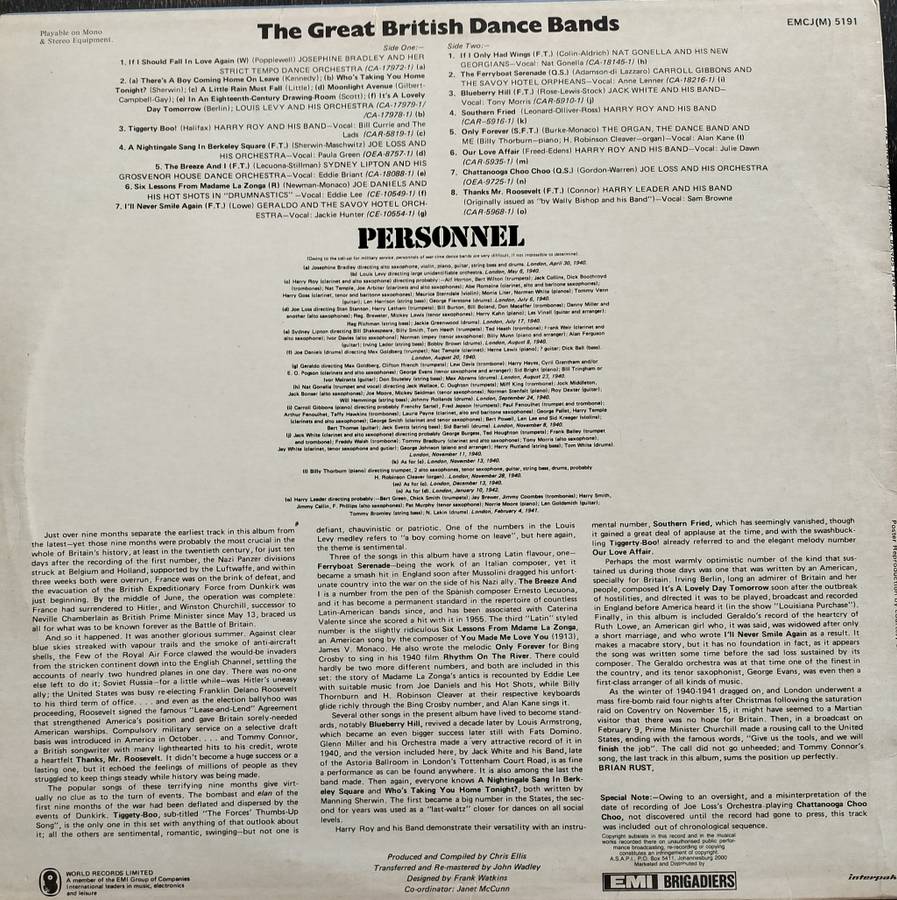 Vintage LP / Record / Vinyl - Hits of World War II