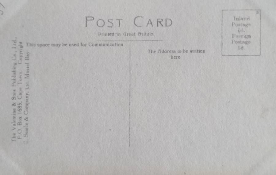 Vintage post card - South Africa - George/Oudtshoorn line