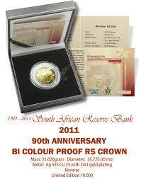90th Anniversary of SARB  Proof Bi-Colour R5 crowns